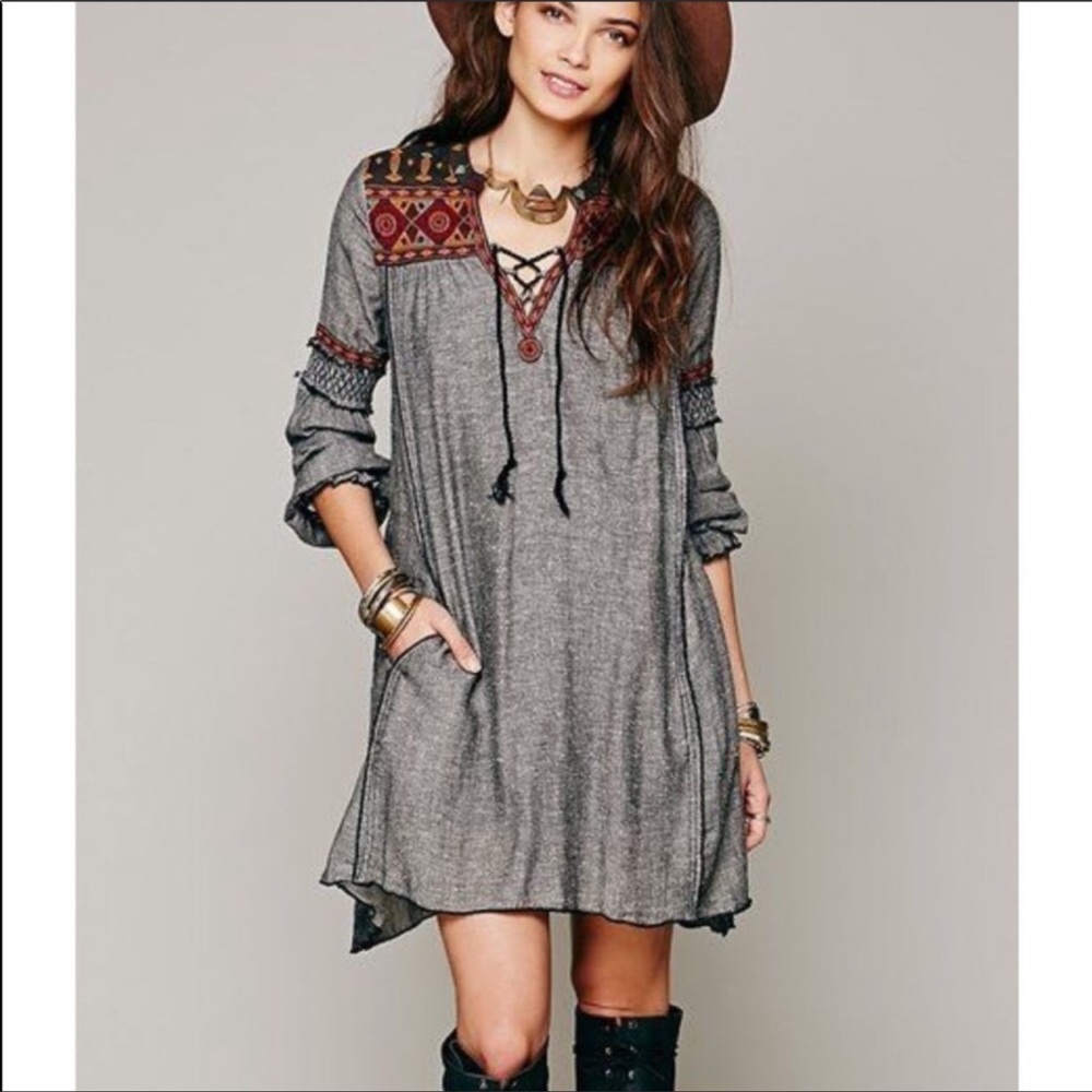 Free People Ties to Florence Embroidered Dress